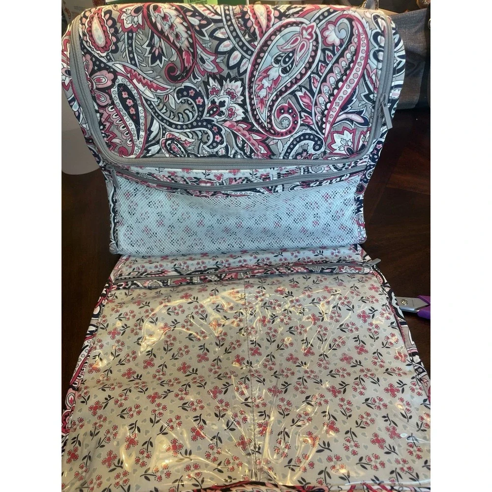 Vera Bradley Gramercy Paisley Travel toiletries hanging organizer cosmetic makeu